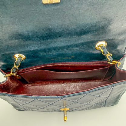 Chanel Diana Flap in Navy Quilted Leather