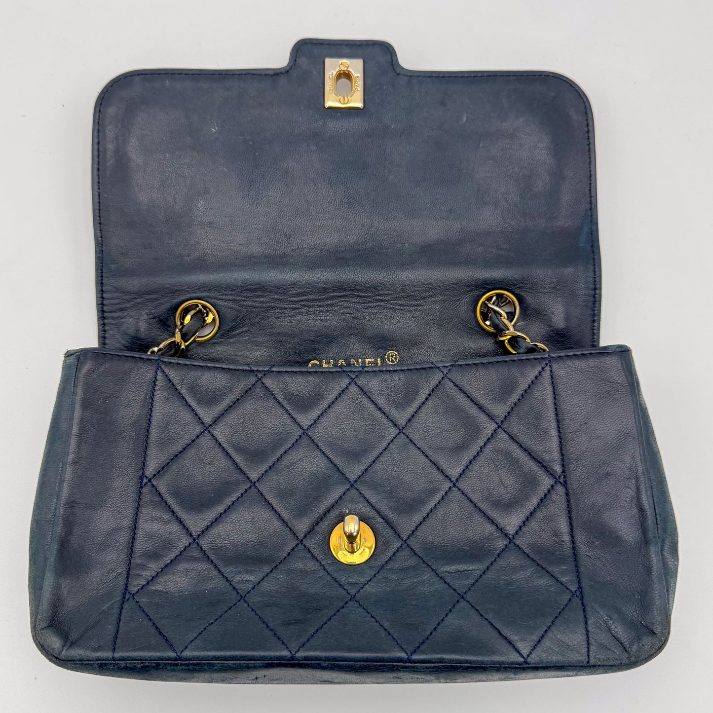 Chanel Diana Flap in Navy Quilted Leather