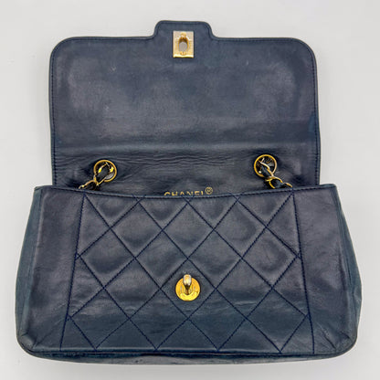 Chanel Diana Flap in Navy Quilted Leather