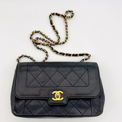 Chanel Diana Flap in Navy Quilted Leather