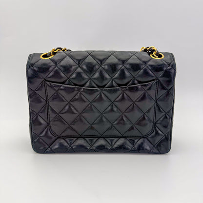 Vintage Chanel Black Leather Flap Bag