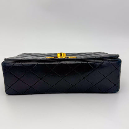 Vintage Chanel Black Leather Flap Bag