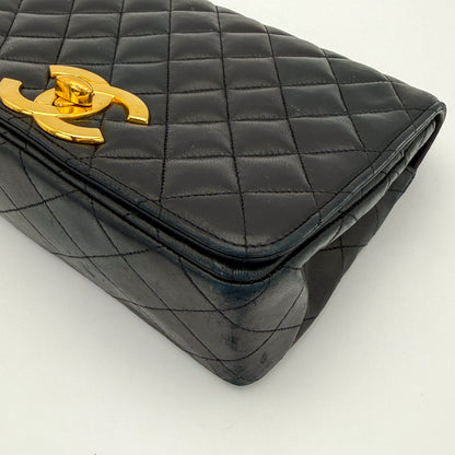 Vintage Chanel Black Leather Flap Bag