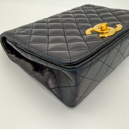 Vintage Chanel Black Leather Flap Bag
