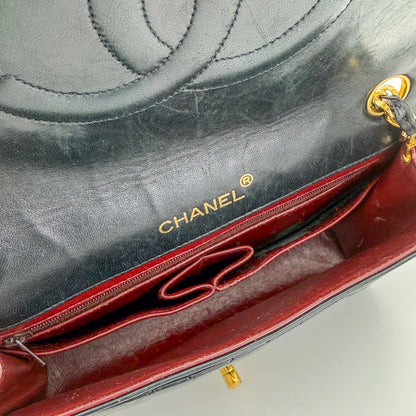 Vintage Chanel Black Leather Flap Bag