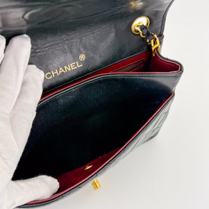 Vintage Chanel Black Leather Flap Bag