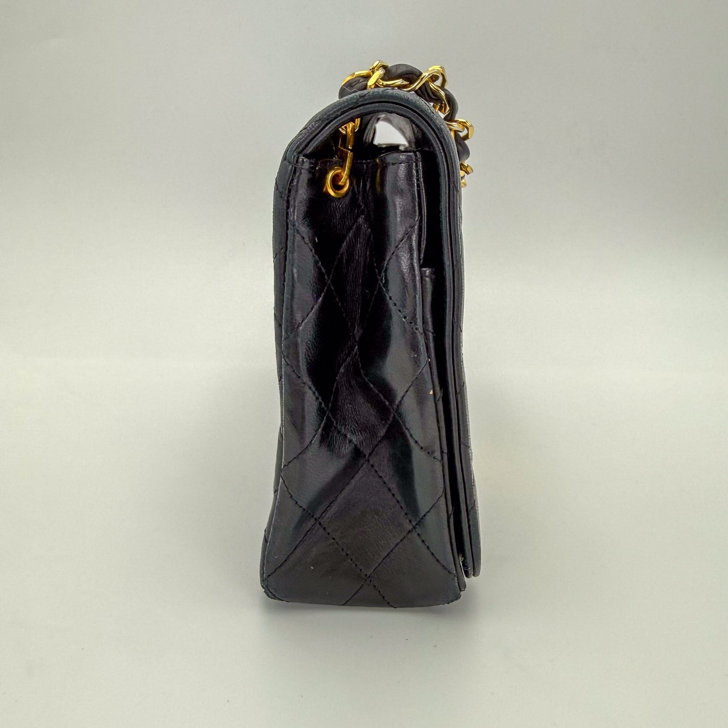 Vintage Chanel Black Leather Flap Bag