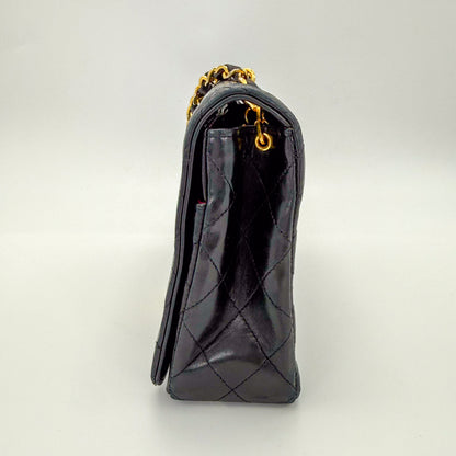 Vintage Chanel Black Leather Flap Bag
