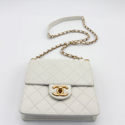 Chanel Vertical Pearl Flap Bag