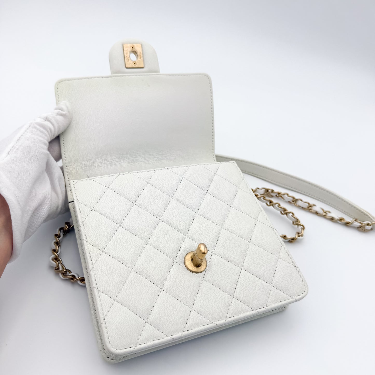 Chanel Vertical Pearl Flap Bag