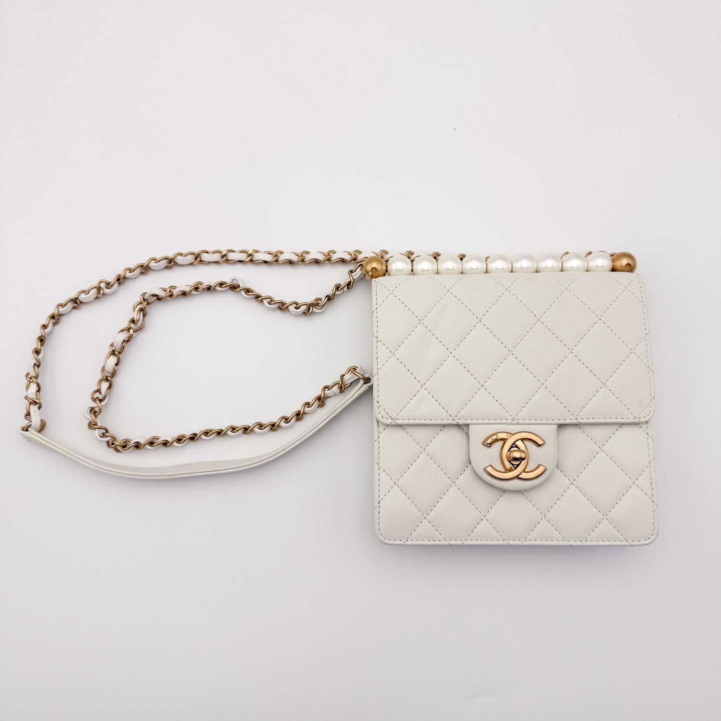 Chanel Vertical Pearl Flap Bag