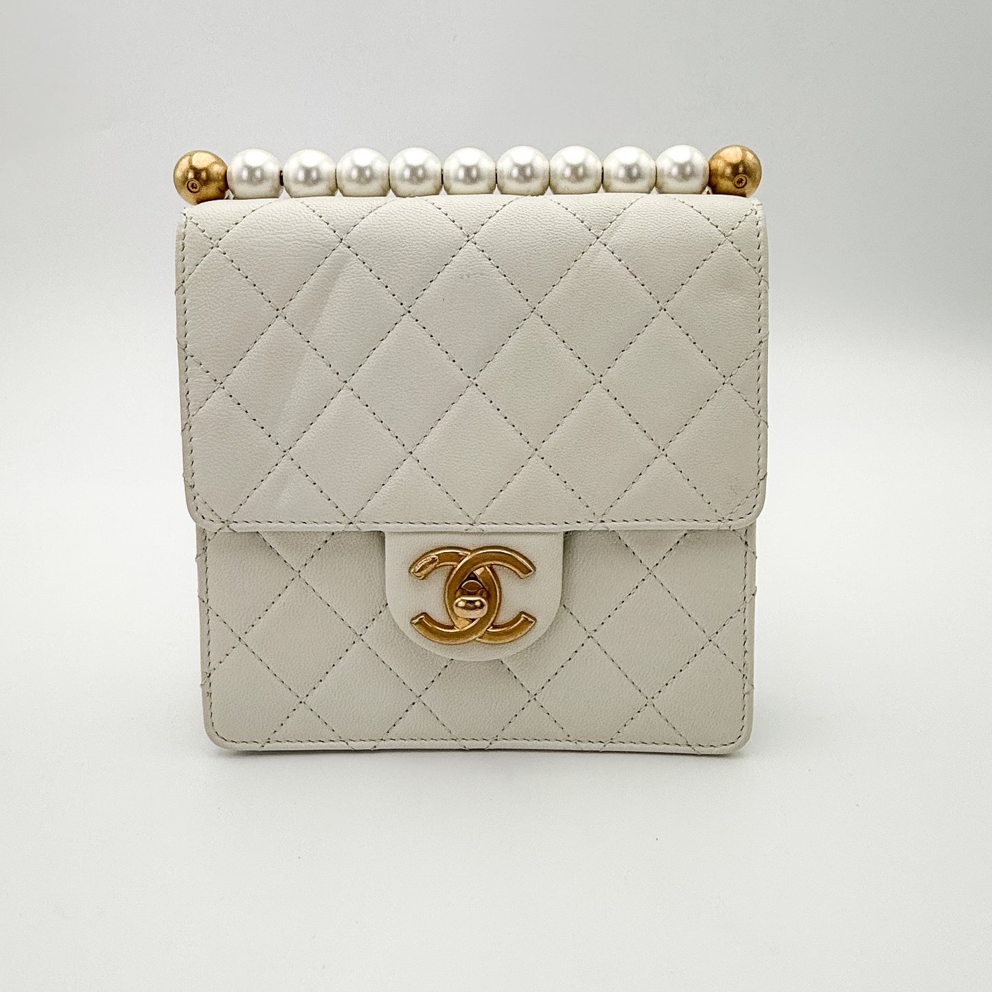 Chanel Vertical Pearl Flap Bag