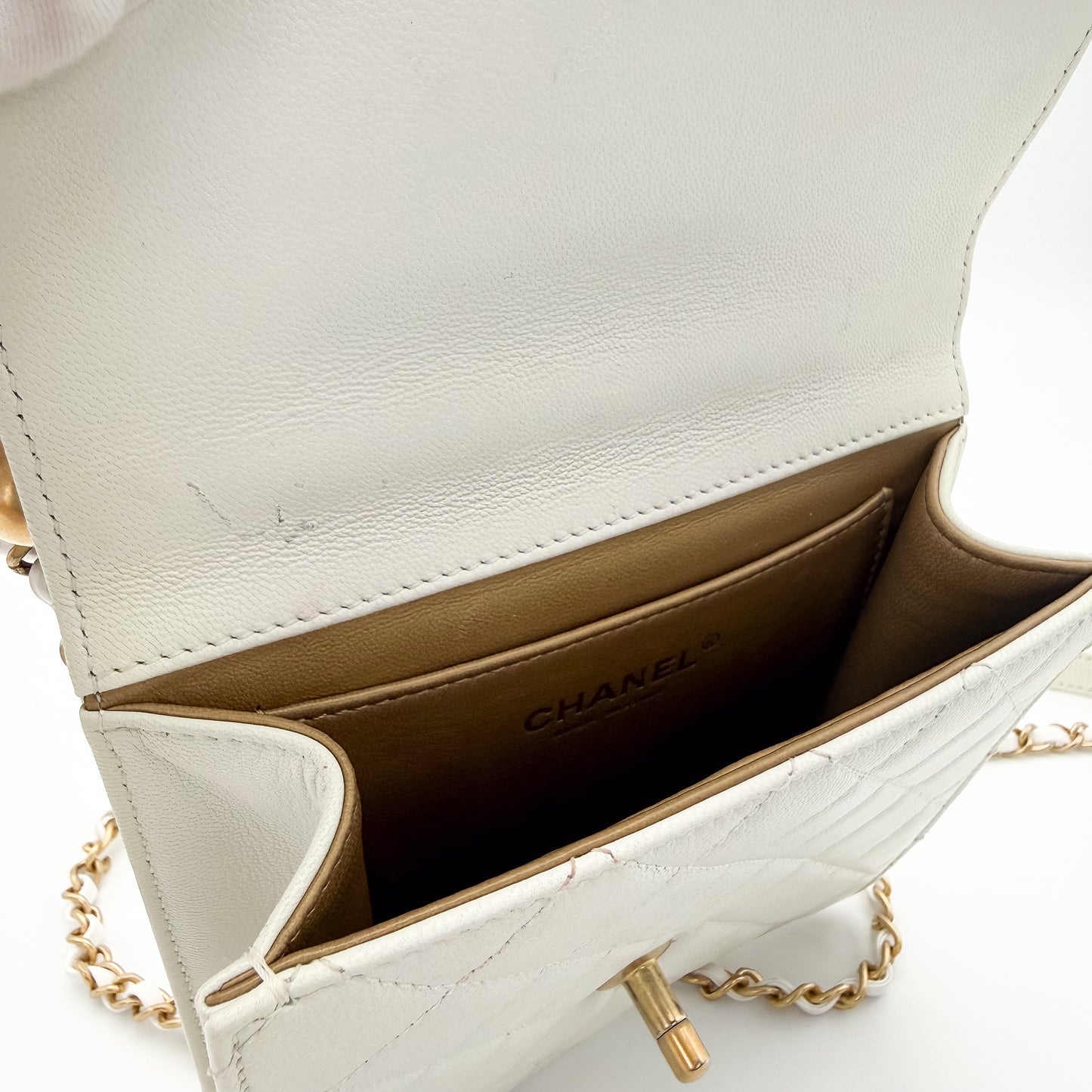 Chanel Vertical Pearl Flap Bag