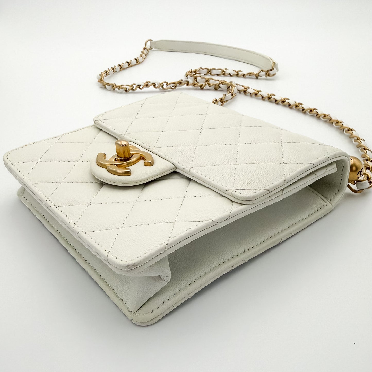 Chanel Vertical Pearl Flap Bag
