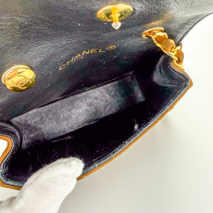 Rare Chanel Vintage Genuine Suede Chain Bag