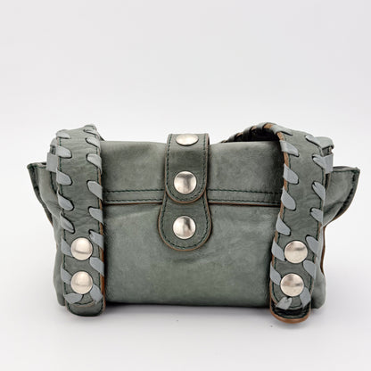 Chloé Silverado Grey Green Leather Shoulder Bag