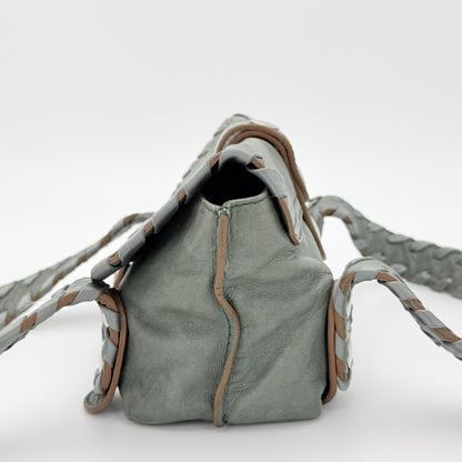 Chloé Silverado Grey Green Leather Shoulder Bag