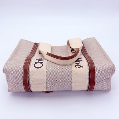 Chloé Woody Medium Canvas Tote Bag