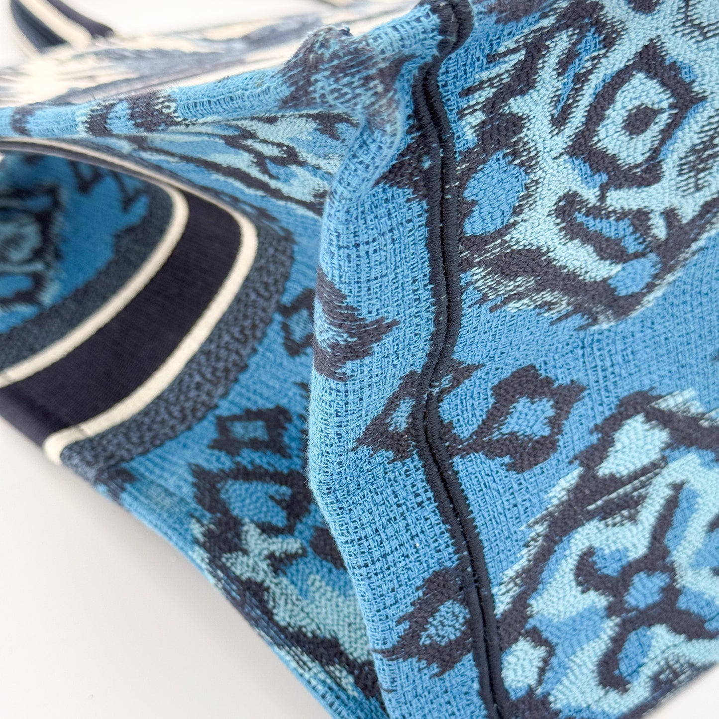 Dior Christian Dior Book Tote Toile de Jouy Palms Embroidered Canvas Bag