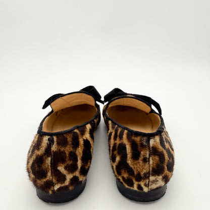 Christian Louboutin Gine Leopard Print Pony Flats - Size 37.5