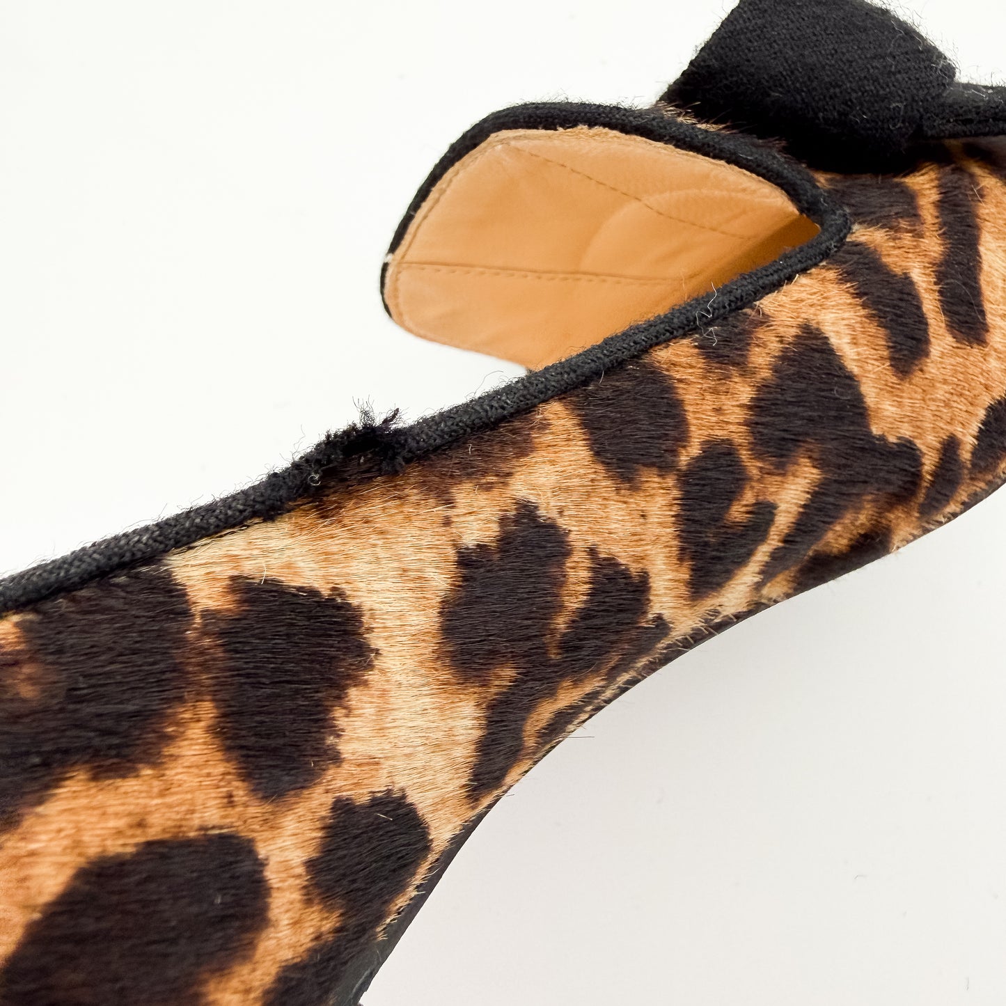Christian Louboutin Gine Leopard Print Pony Flats - Size 37.5
