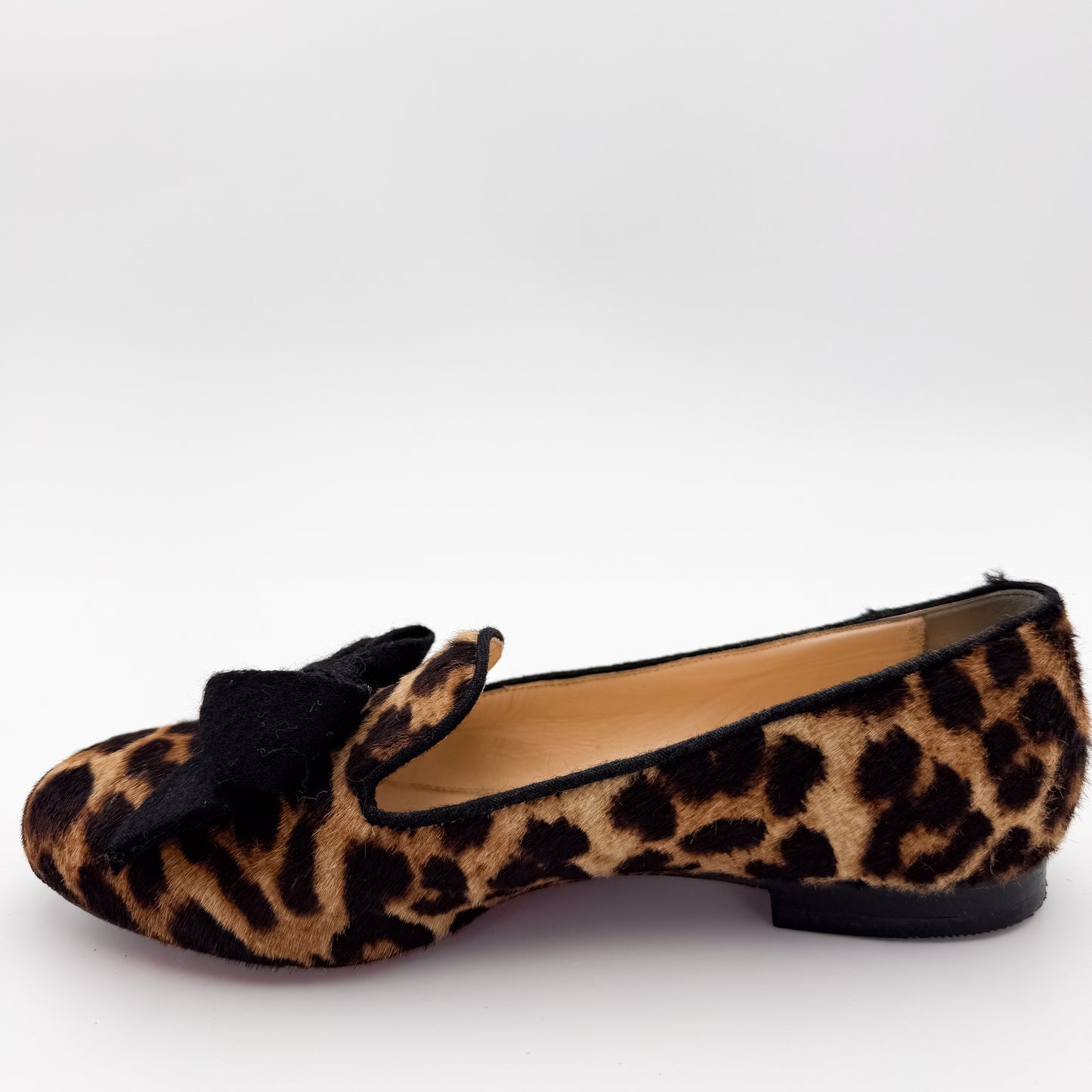 Christian Louboutin Gine Leopard Print Pony Flats - Size 37.5