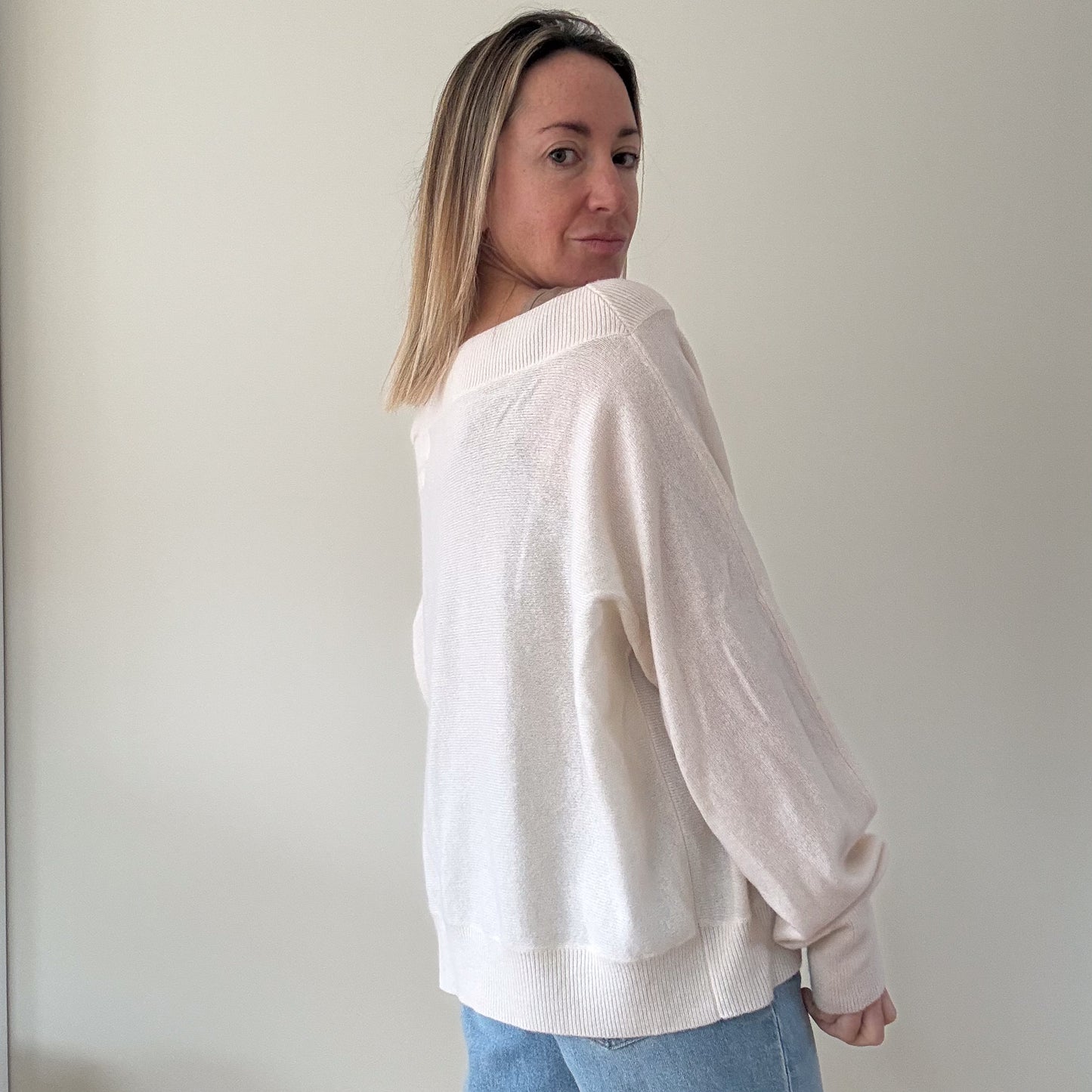 Colorush Cashmere Cold Shoulder Jumper - Size XS