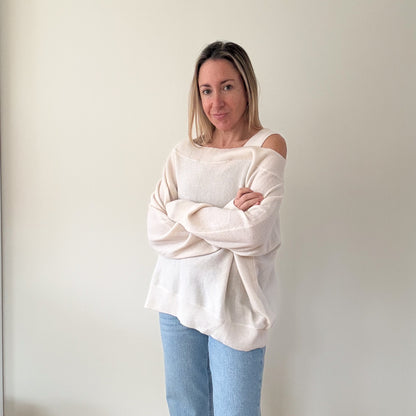 Colorush Cashmere Cold Shoulder Jumper - Size XS