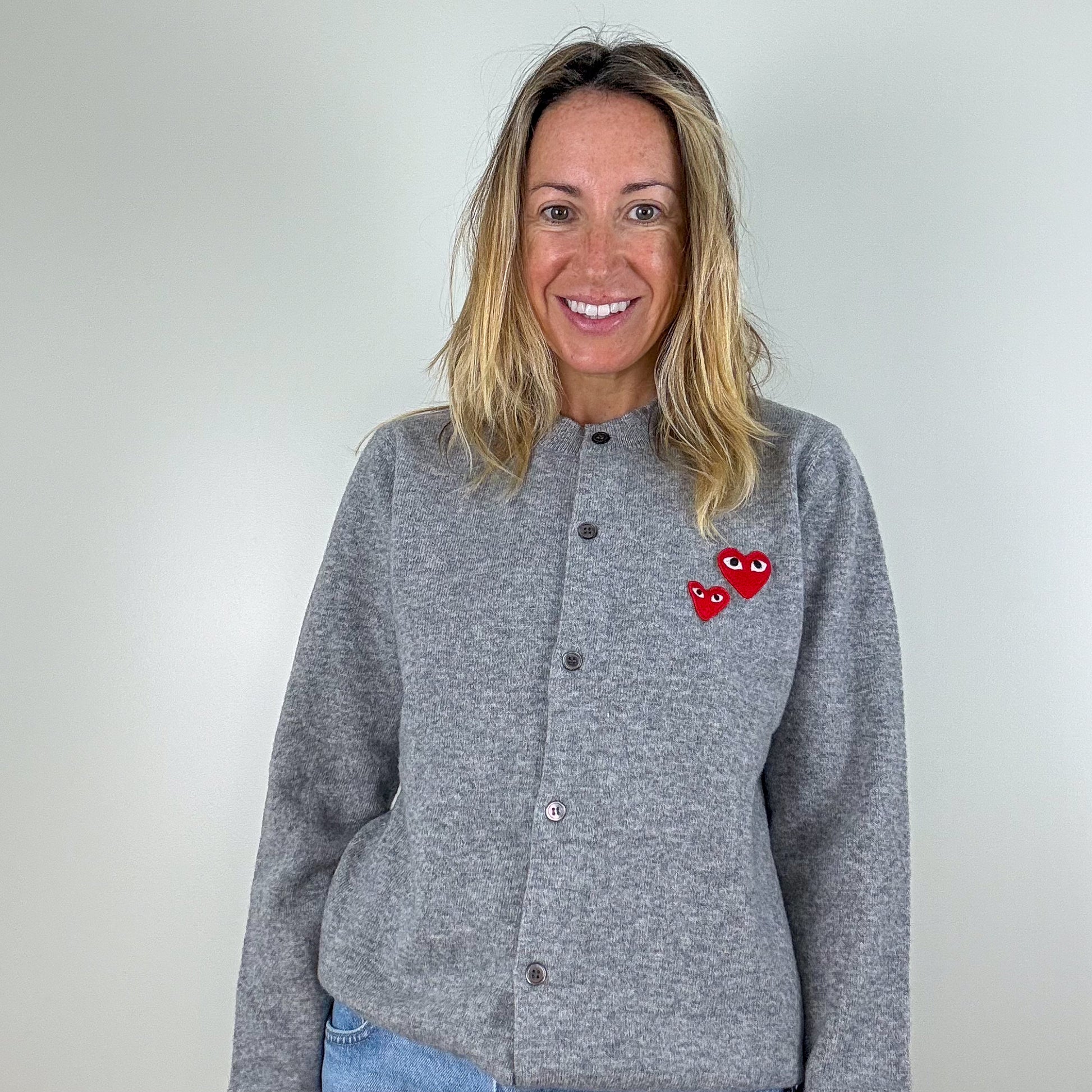 Comme-des-Garcons-Play-Preloved-Cardigan-Luxury-London-Front3