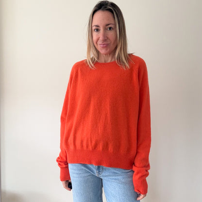 Crush Cashmere Orange Abby Sweater - Size M