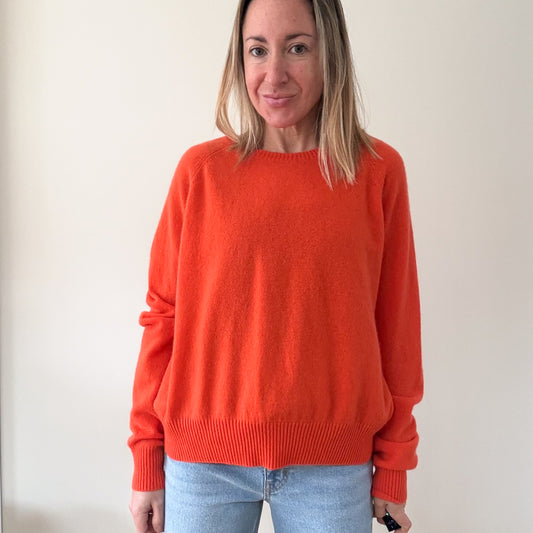 Crush Cashmere Orange Abby Sweater - Size M