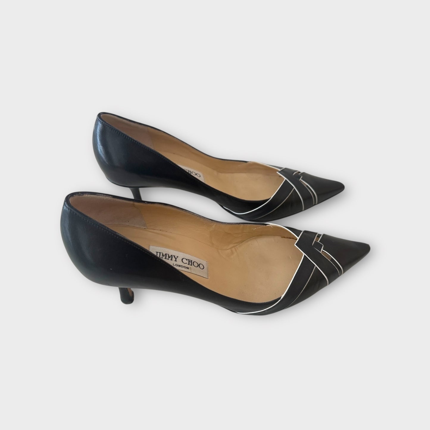 Jimmy Choo Black and Navy Pumps - Size 37.5