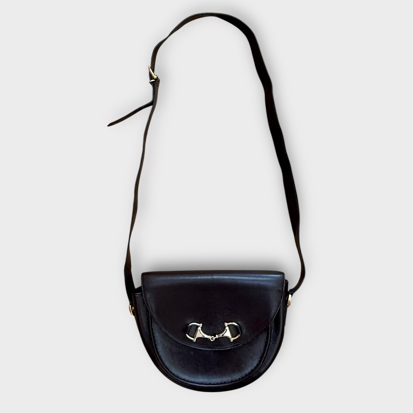 Gucci Horsebit Dark Brown Leather Crossbody