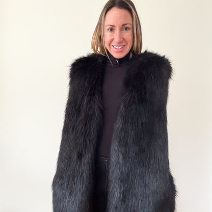 DKNY Faux Fur Gilet - Size L