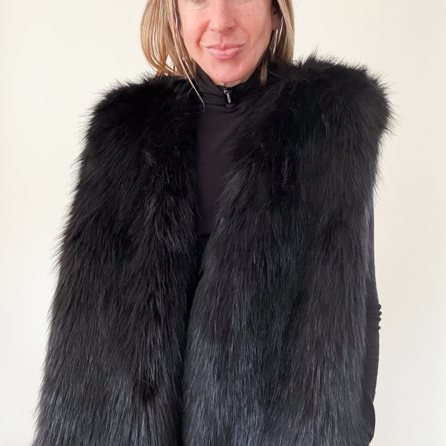 DKNY Faux Fur Gilet - Size L