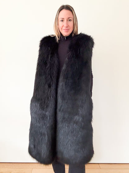 DKNY Faux Fur Gilet - Size L