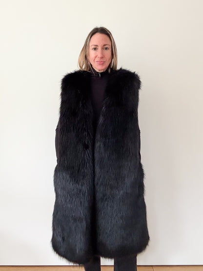 DKNY Faux Fur Gilet - Size L