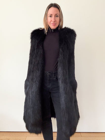 DKNY Faux Fur Gilet - Size L