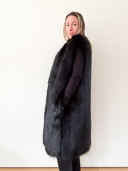 DKNY Faux Fur Gilet - Size L