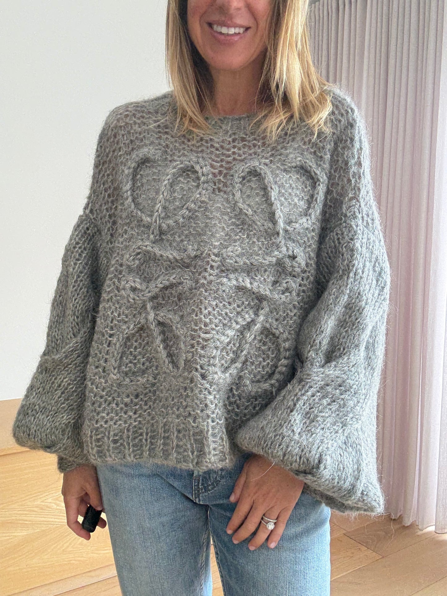 Loewe Anagram Oversized Mohair-Blend Sweater - Size XS