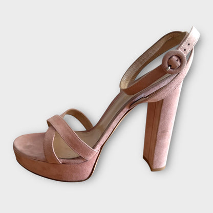 Gianvito Rossi Sheridan Suede Platform Sandals - Size 40