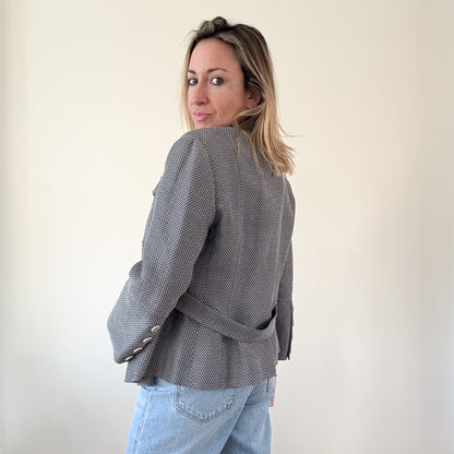 Emporio Armani Textured Tailored Jacket - Size 10