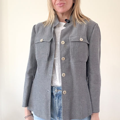 Emporio Armani Textured Tailored Jacket - Size 10