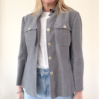 Emporio Armani Textured Tailored Jacket - Size 10