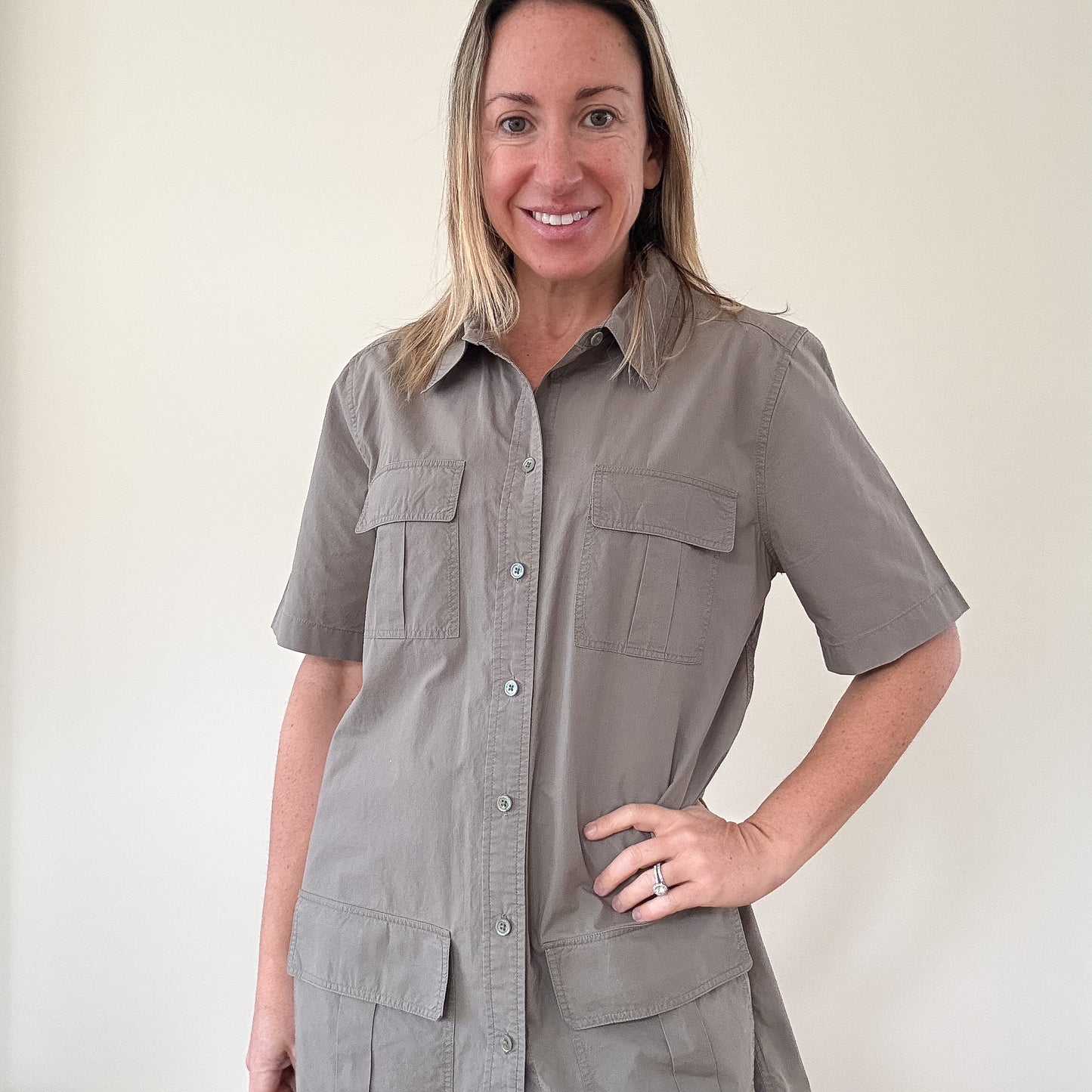 Equipment Cotton Remy Utility Dress - Size M