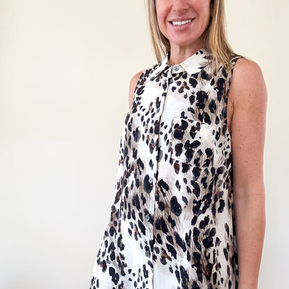 Equipment Mina Leopard Print Silk Shirt Dress (RRP £260) - Size S | Authentic Preloved
