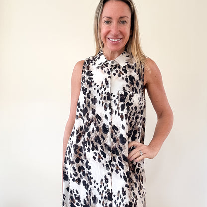 Equipment Mina Leopard Print Silk Shirt Dress (RRP £260) - Size S | Authentic Preloved