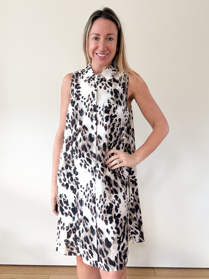 Equipment Mina Leopard Print Silk Shirt Dress (RRP £260) - Size S | Authentic Preloved