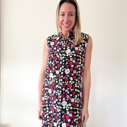 Equipment Floral Silk Shirt Dress - Size M