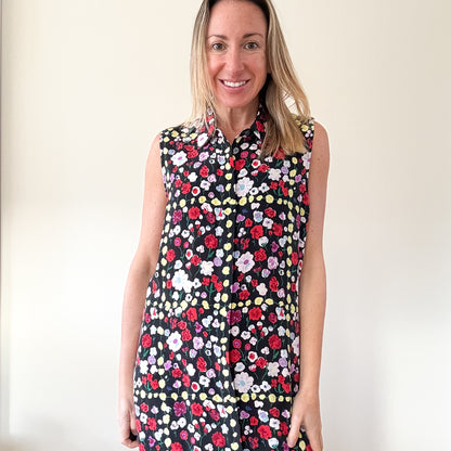 Equipment Floral Silk Shirt Dress - Size M